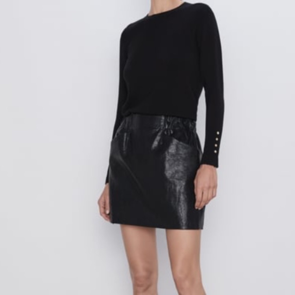Zara leather skirt